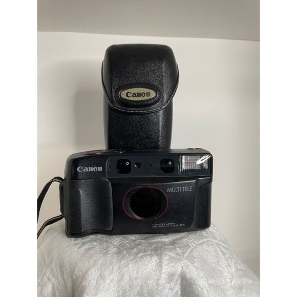 Canon Multi Tele 35mm Point & Shoot Film Camera with Case & New Battery, Tested - Picture 1 of 5